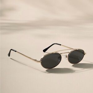 Francesca's Collections Gold and Black Sunglasses